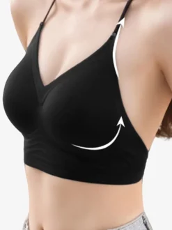 Soutien-gorge sans coutures à dos en U brassière invisible sans bretelles fines