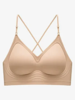Soutien-gorge sans coutures à dos en U brassière invisible sans bretelles fines