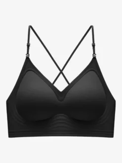 Soutien-gorge sans coutures à dos en U brassière invisible sans bretelles fines