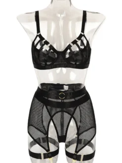 Soutiens-Gorge Lingerie Sous-vêtement Sexy Pour Femme Noir