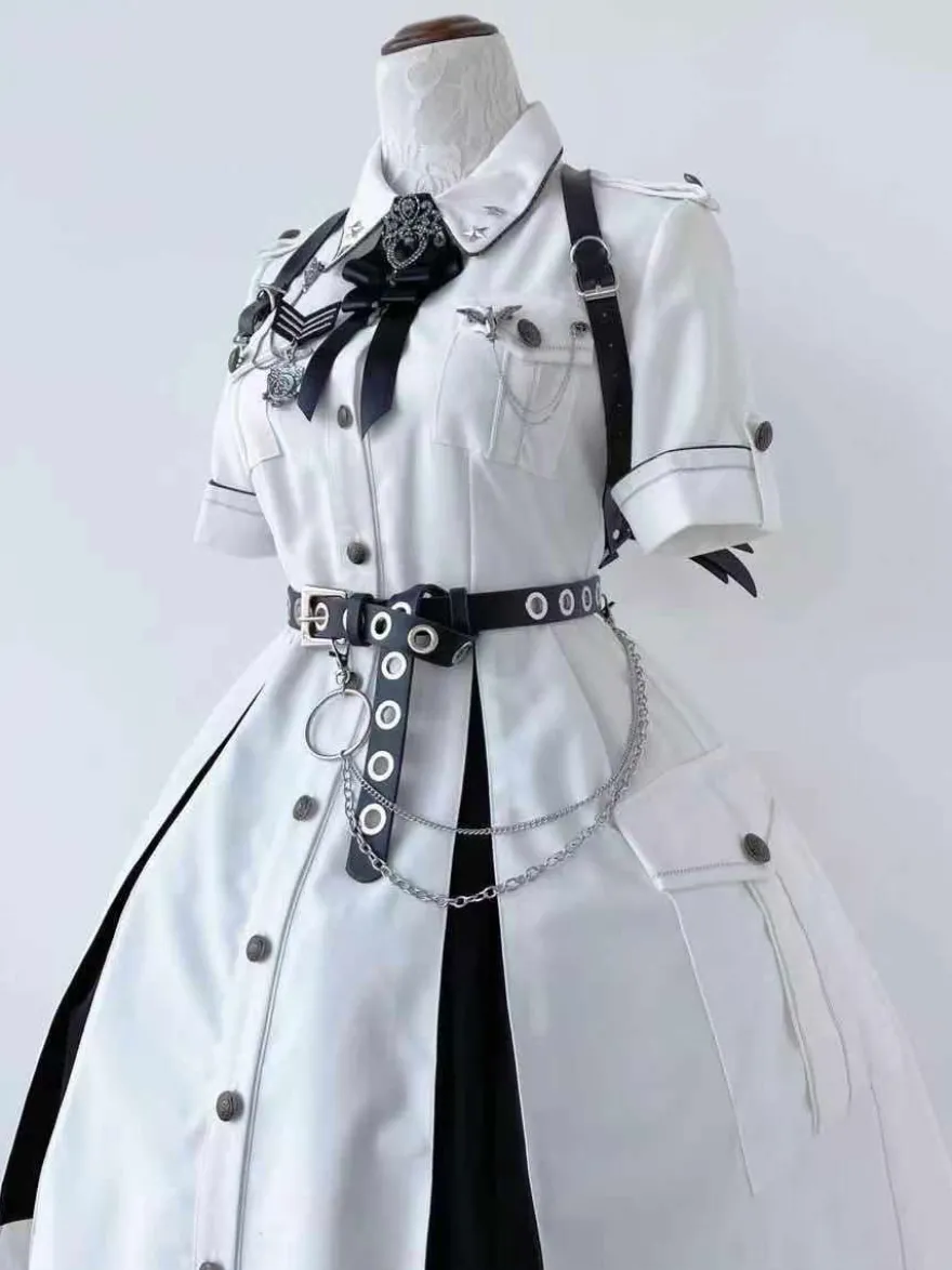 Steampunk Lolita Accessoire Noire Chaine PU Divers
