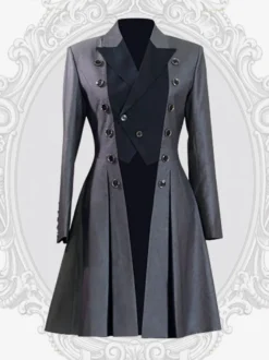 Steampunk Lolita Manteaux Gris Hiver Lolita Vintage