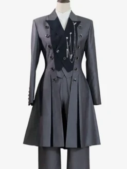 Steampunk Lolita Manteaux Gris Hiver Lolita Vintage