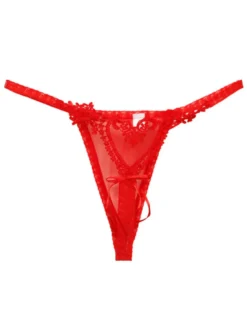 String Femmes Sexy 2026 en dentelle Coeurs en Nylon Dos T
