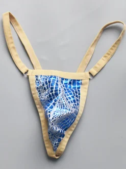 String sexy taille basse pour homme sous-vêtement avec poche bombée