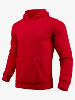 Sweat À Capuche En Polyester À Manches Longues Poches Homme