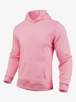 Sweat À Capuche En Polyester À Manches Longues Poches Homme