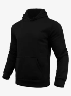 Sweat À Capuche En Polyester À Manches Longues Poches Homme