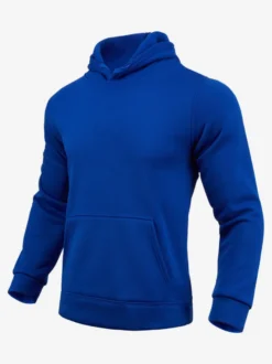 Sweat À Capuche En Polyester À Manches Longues Poches Homme