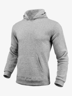 Sweat À Capuche En Polyester À Manches Longues Poches Homme