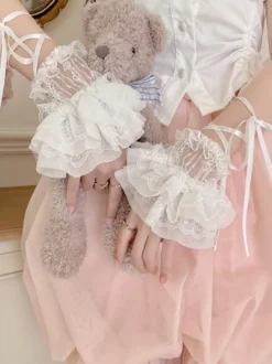 Sweet Lolita Accessoires Volants Blancs À Lacets Manchettes Dentelle Divers