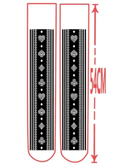 Sweet Lolita Jersey rayure noire imprimé chaussettes Lolita Déguisements Halloween