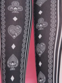 Sweet Lolita Jersey rayure noire imprimé chaussettes Lolita Déguisements Halloween