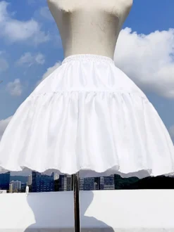 Sweet Lolita Jupons Polyester Blanc Lolita Jupe