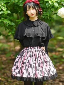 Sweet Lolita SK Lace As Image Jupes Lolita à imprimé floral