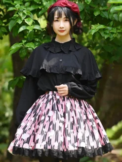Sweet Lolita SK Lace As Image Jupes Lolita à imprimé floral