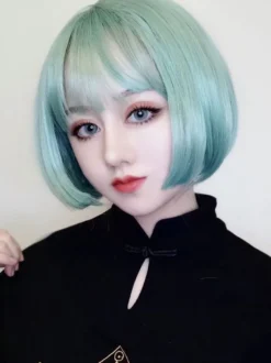 Sweet Lolita Wig Perruque courte Bob Light Grey Lolita Hair Déguisements Halloween