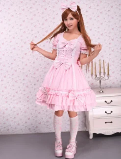 Sweet Rose Lotila OP robe et Cape avec des arcs et des volants Déguisements Halloween
