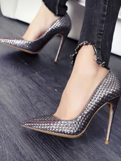 Talon haut escarpins femme bout pointu
