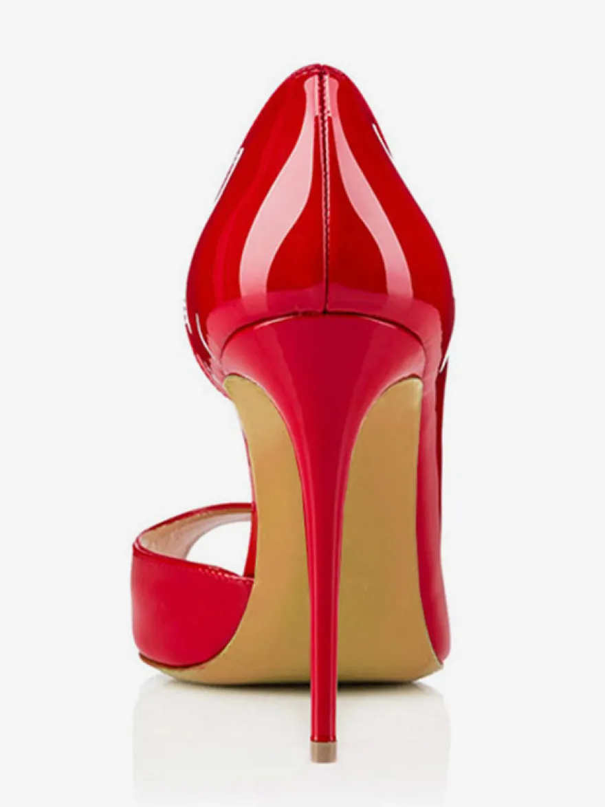 Talon haut escarpins femme bout ouvert