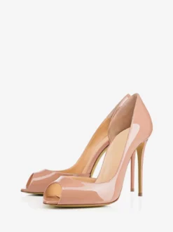 Talon haut escarpins femme bout ouvert