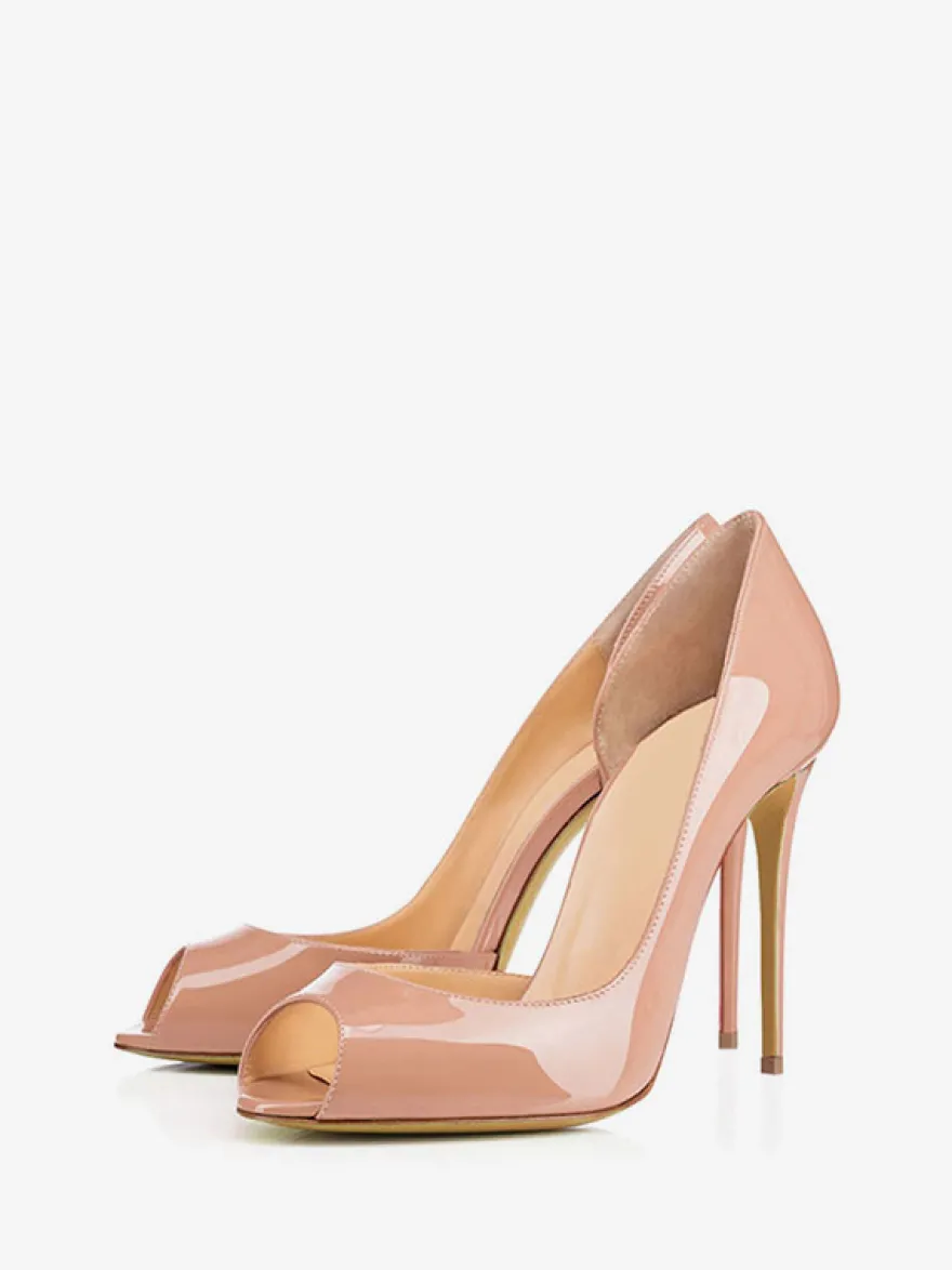 Talon haut escarpins femme bout ouvert