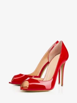 Talon haut escarpins femme bout ouvert