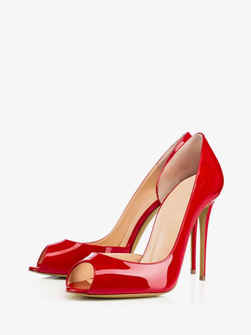 Talon haut escarpins femme bout ouvert