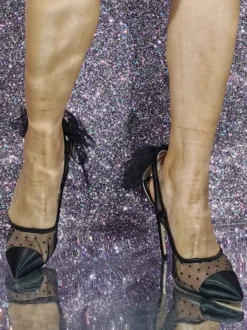 Talons hauts Escarpins grande taille pour femmes Talon aiguille Satiné