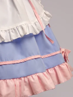 Tenue de soubrette rose Lolita ensemble de robe de princesse uniforme doux costumes de cosplay