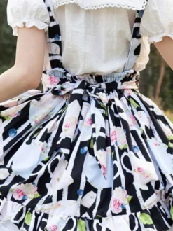 Tenue Idole Jupe Lolita Cardcaptor Sakura Volants Jupes Imprimées Fleurie