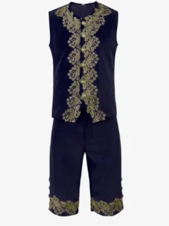 Tenue rétro vintage médiévale Renaissance manteau et pantalon style prince gentleman brodé déguisement homme carnaval royal mascarade carnaval de Venise