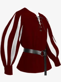 Top Noir Blanc Vintage Rétro Rayures Manches Longues Vintage Costumes Pour Homme Déguisement Vintage Bourgogne