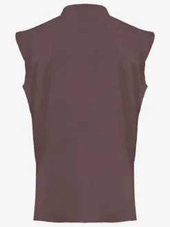 Top Vintage noir Vintage à lacets sans manches Polyester Polyester Fiber gilet rétro Costumes pour homme Bourgogne