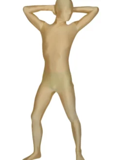 Toussaint Cosplay Costume beige de zentai en lycra spandex enveloppé Déguisements Halloween
