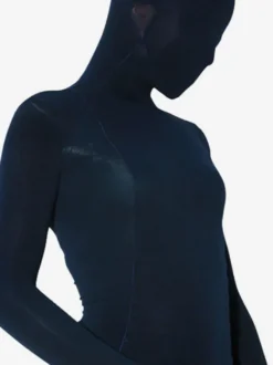 Toussaint Cosplay Costume de zentai noir en velours enveloppé Déguisements Halloween