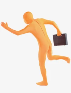 Toussaint Cosplay Costume de zentaï orange unicolore enveloppé Déguisements Halloween