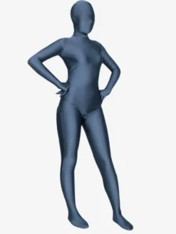 Toussaint Cosplay Costume de zentai populaire enveloppé en spandex lycra bleu pale Déguisements Halloween