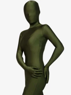 Toussaint Cosplay Costume de zentai en vert militaire en lycra fibre de élastique Déguisements Halloween