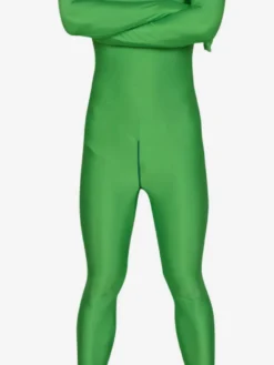 Toussaint Cosplay Costume de zentai vert en lycra spandex enveloppé Déguisements Halloween
