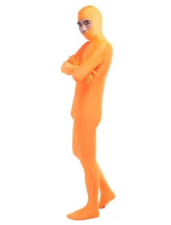 Toussaint Cosplay Costume de zentaï orange unicolore de face ouverte Déguisements Halloween