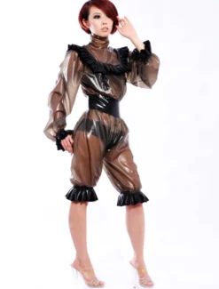 Toussaint Cosplay Costume latex femme travail unique avec dentelle Déguisements Halloween