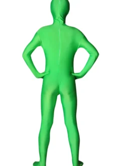 Toussaint Cosplay Costume vert de zentai unisexe d'œil ouvert en lycra Déguisements Halloween