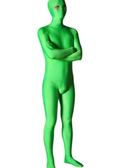 Toussaint Cosplay Costume vert de zentai unisexe d'œil ouvert en lycra Déguisements Halloween