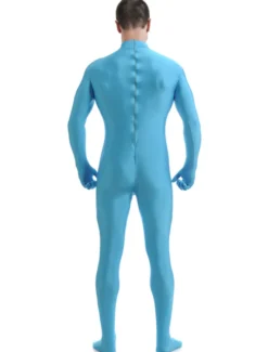 Toussaint Cosplay Costume Zentaï en lycra spandex bleu ciel clair Déguisements Halloween