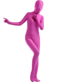 Toussaint Cosplay Costume Zentaï en lycra spandex rose Déguisements Halloween