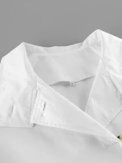 Trench-coat femme en mélange de coton - Coupe oversize minimaliste à double boutonnage et manches larges - Collection printemps-été 2026
