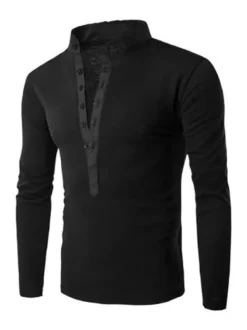 T-shirts Chic Col Bijou Manches Longues