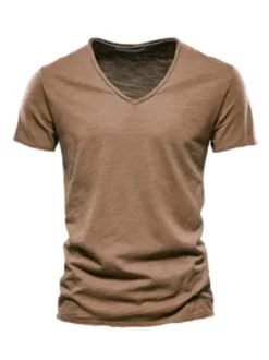 T-shirts Chic Col V Manches Courtes
