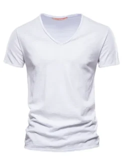 T-shirts Chic Col V Manches Courtes